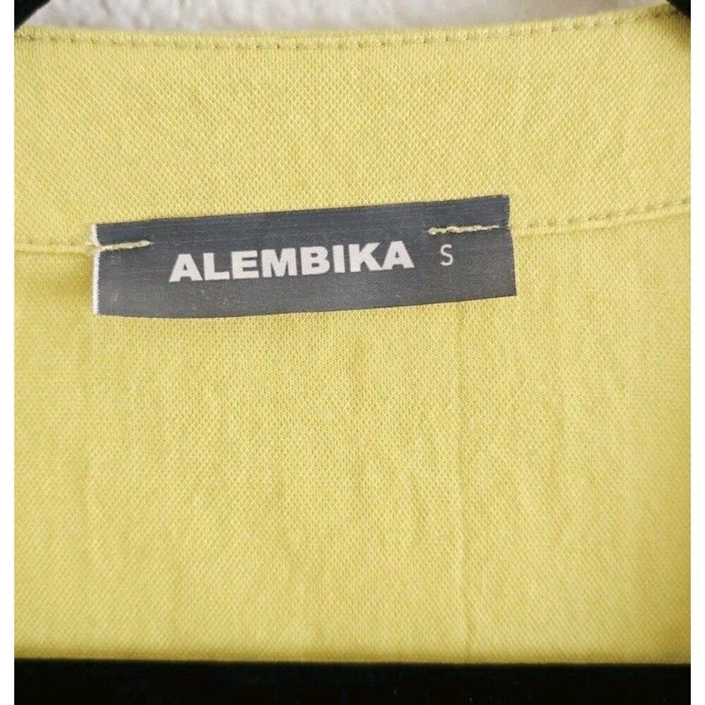 Alembika Oversized Relaxed Cardigan Lagenlook Yellow Size S Snap Button Boxy Fit - Picture 2 of 8